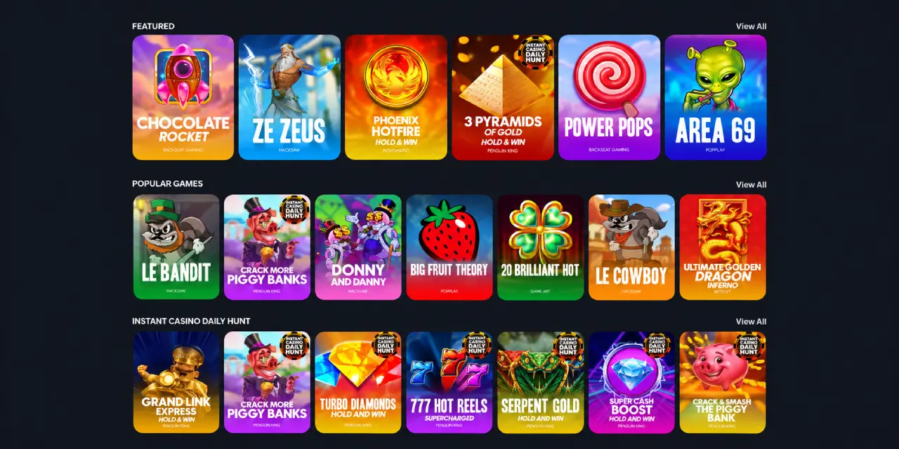 Instant Casino udvalgte spillemaskiner populære spil og daily hunt Danmark